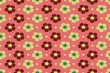 Daisies seamless pattern