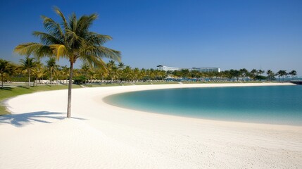 Obraz premium Tranquil Tropical Beach Scene
