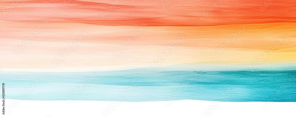 Poster Ethereal watercolor concept. Vibrant abstract patterns with soft colors blending beautifully in a serene composition.