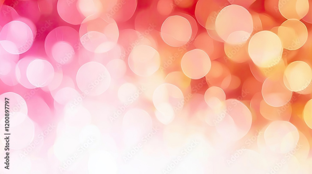 Aufkleber ethereal watercolor concept. a vibrant bokeh background featuring soft, multicolored circles in warm