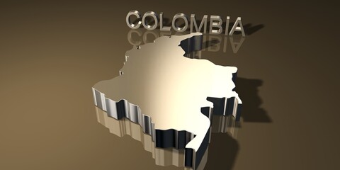 Map of Colombia for print purpose 2