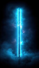 Neon Portal in the Dark Sky