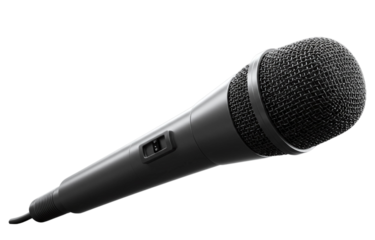 3D Render of Isolated Microphone on White Background
