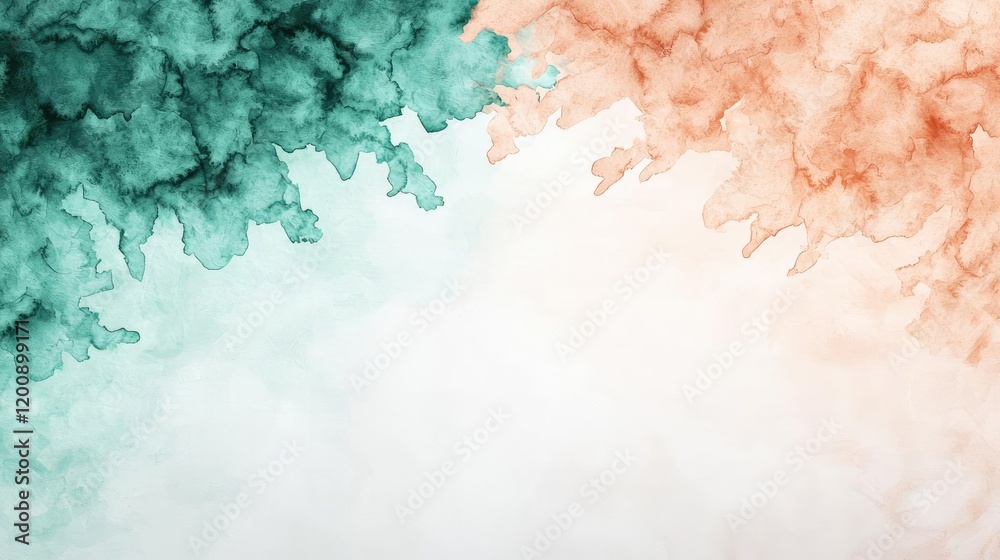 Poster ethereal watercolor concept. abstract watercolor design with soft colors blending harmoniously for a