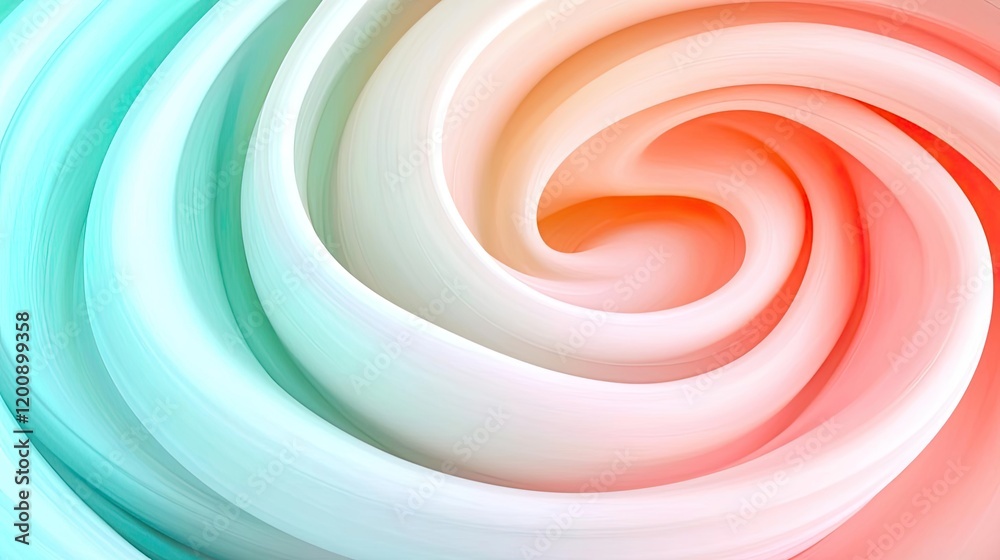 Aufkleber ethereal watercolor concept. colorful abstract swirl design creating a soft, flowing visual effect.