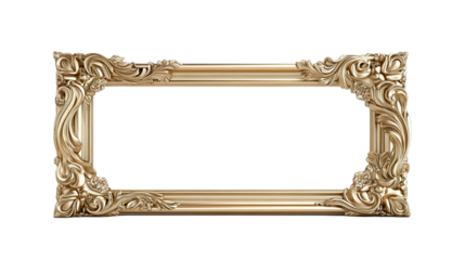 Ornate Gold Picture Frame: A classic and elegant golden picture frame with intricate details and a smooth, polished finish, ready to enhance your cherished artwork or memories. 