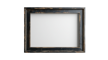 Black Wooden Frame:  A rustic black wooden frame with a distressed finish, perfect for showcasing cherished memories, artwork, or photography.