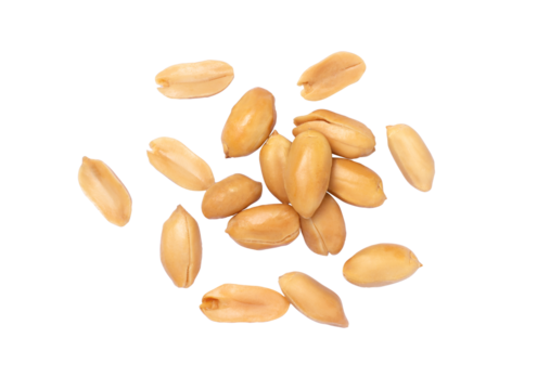 pile of peanuts isolated on white