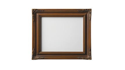 Antique Wooden Picture Frame:  A classic and elegant square-shaped wooden picture frame with ornate detailing.