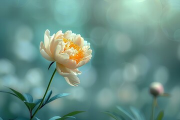 A close up of a flower with a blurry background