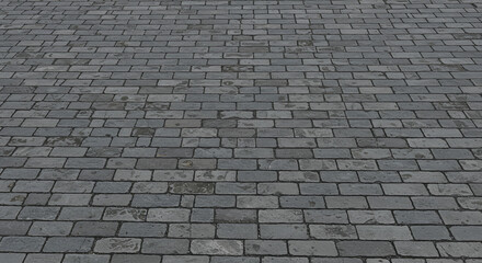 seamless grey brick and stone street pavement texture, ideal for sidewalks, roads, or urban design backgrounds