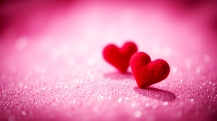 Fototapeta premium red Heart shapes for valentines day background
