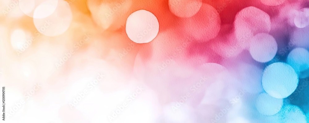 Aufkleber ethereal watercolor concept. vibrant abstract background with colorful bokeh lights and a soft blurr