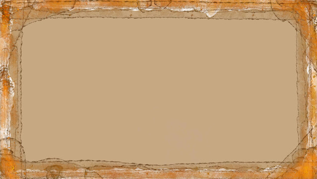 Vintage aged parchment paper sheet with torn worn deckle edges