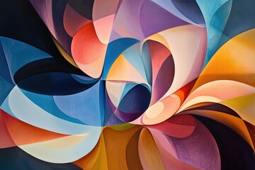 . A natural abstraction with a burst of vibrant, organic colors forming a harmonious composition with smooth gradients.