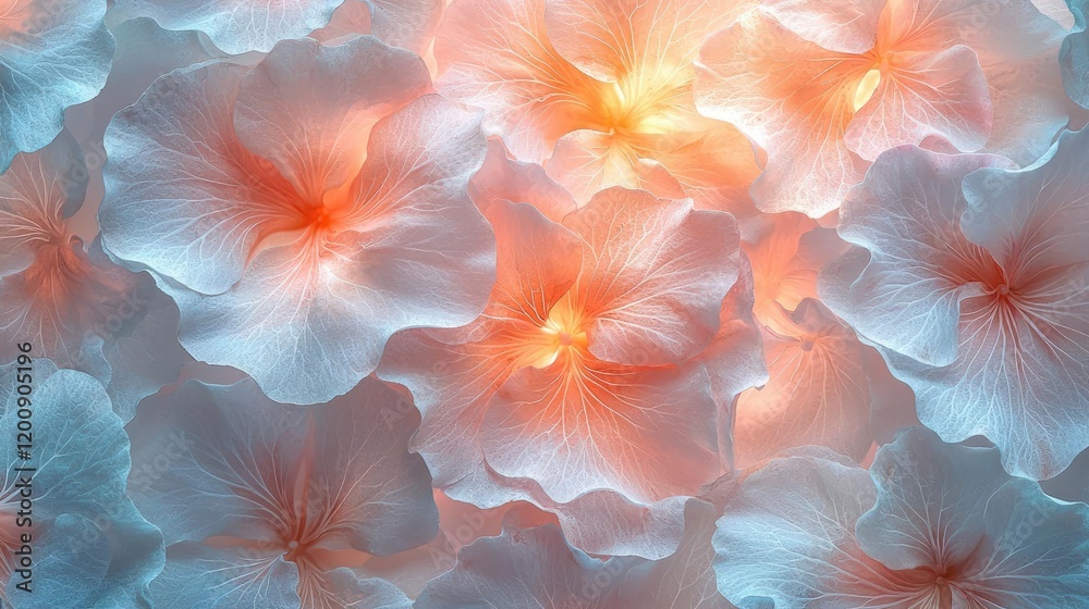 Poster floral watercolor concept. vibrant blossoms with soft colors creating a serene floral background eff