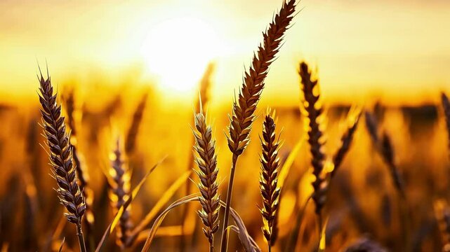 Traditional slavic sun symbols for korochun celebrations in a field of golden wheat
