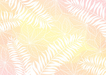 Fototapeta premium Background nature freehand Leaf background. Leaf nature style with space for text - design for background social media, postcards, poster, business card, flyer, brochure other.