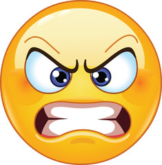 Vector angry Emoji Icon Clipart Vector in transparent background