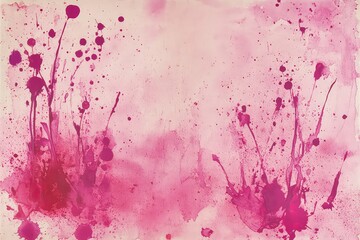 . A vibrant and artistic pink watercolor wash background with splashes, formatted for 5x7 invitations.