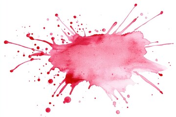 . A vibrant and artistic pink watercolor wash background with splashes, formatted for 5x7 invitations.