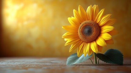 Golden Sunlit Sunflower: A Vibrant Summer Bloom