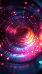 Abstract Glowing Tunnel Design
