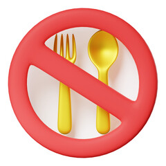 Fasting Diet 3D Illustration