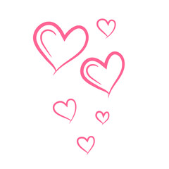 Abstract Heart Doodle Pattern