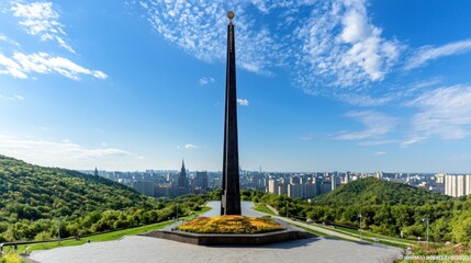 Fototapeta premium City Monument and Panoramic View