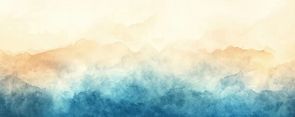 Obraz premium Ethereal watercolor concept. Abstract watercolor background with blended colors, perfect for creative designs.
