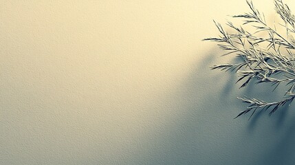 Lavender Stem on Minimalist Gray Backdrop for Elegant Organic Aesthetic