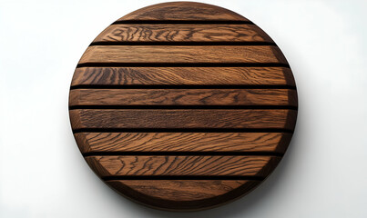 Round Wooden Tray Studio Shot