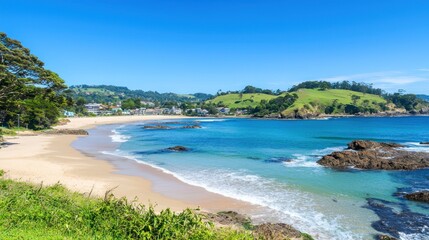 Fototapeta premium Serene Coastal Beach Landscape