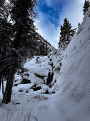 The Snow-Covered Beauty of the Lake Agnes Trail in Banff National Park, Canada
