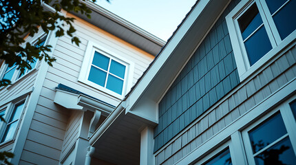 Fototapeta premium Modern House Exterior: Architectural Design and Real Estate Photography