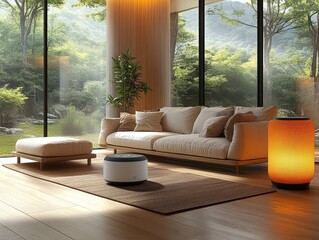 Handsfree Voice Control in Modern Smart Home Interior