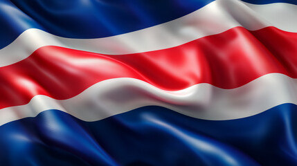 Fototapeta premium Thailand flag, wavy realistic 3D background. Vector Thai and Bangkok symbol, Asian country national banner flag of red, white and blue horizontal stripes