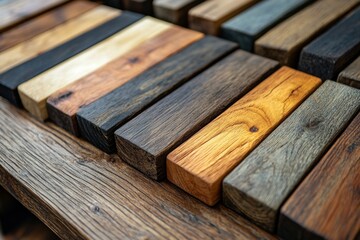 Variety Of Wooden Planks In Natural Colors