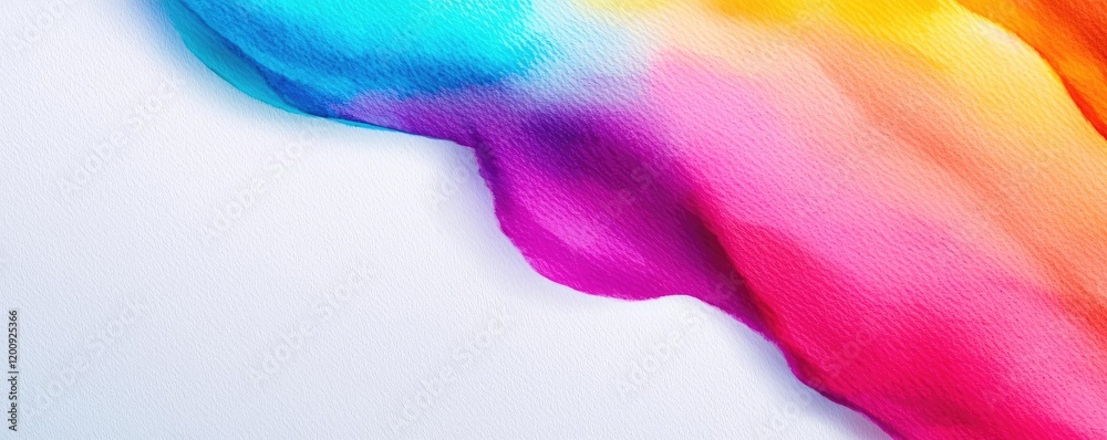 Poster Ethereal watercolor concept. Colorful abstract fluid paint creating a vibrant and dynamic artistic background.