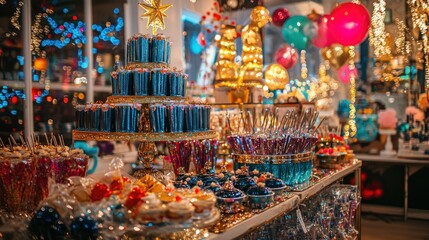 A Sparkling Christmas Candy Display