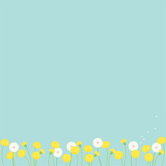 タンポポのある背景用ベクターイラスト