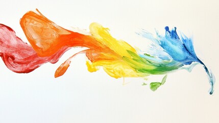 Fototapeta premium Abstract rainbow art a creative studio splash