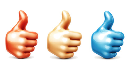 Isolated Thumbs Up and Ok Signs Generative AI