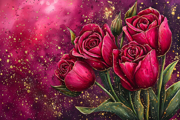 A romantic watercolor background