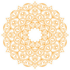 Print Color Mandala Indian and Chinese Floral Vector