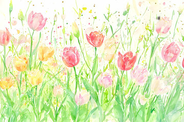 Fototapeta premium A romantic watercolor background