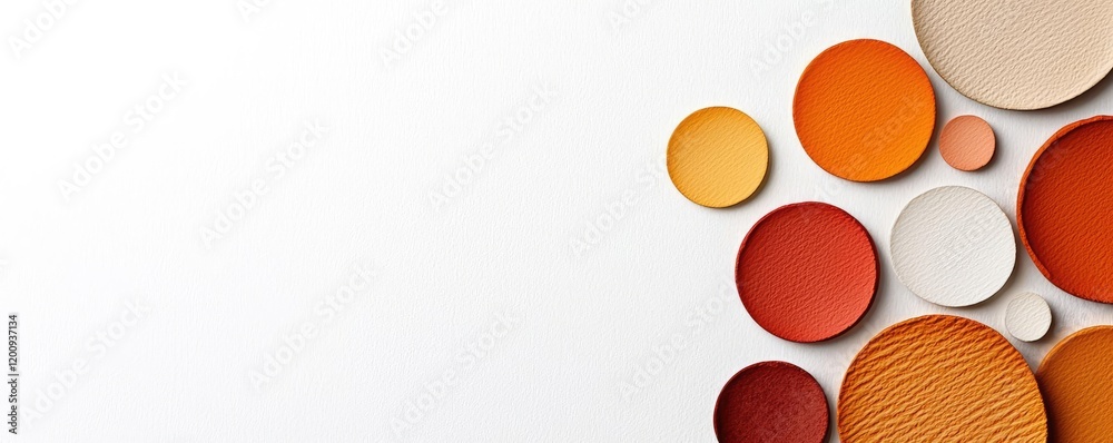 Poster geometric watercolor concept. colorful circular shapes on a minimalist background for creative desig