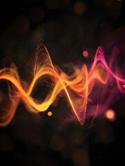 Fototapeta premium Vibrant abstract wave patterns in warm colors