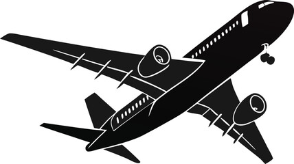 Airplane Silhouette Vector Design